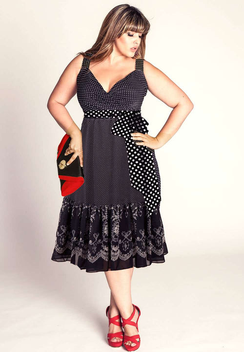 IGIGI Alexis Plus Size Polka Dot Dress (Made To Order)