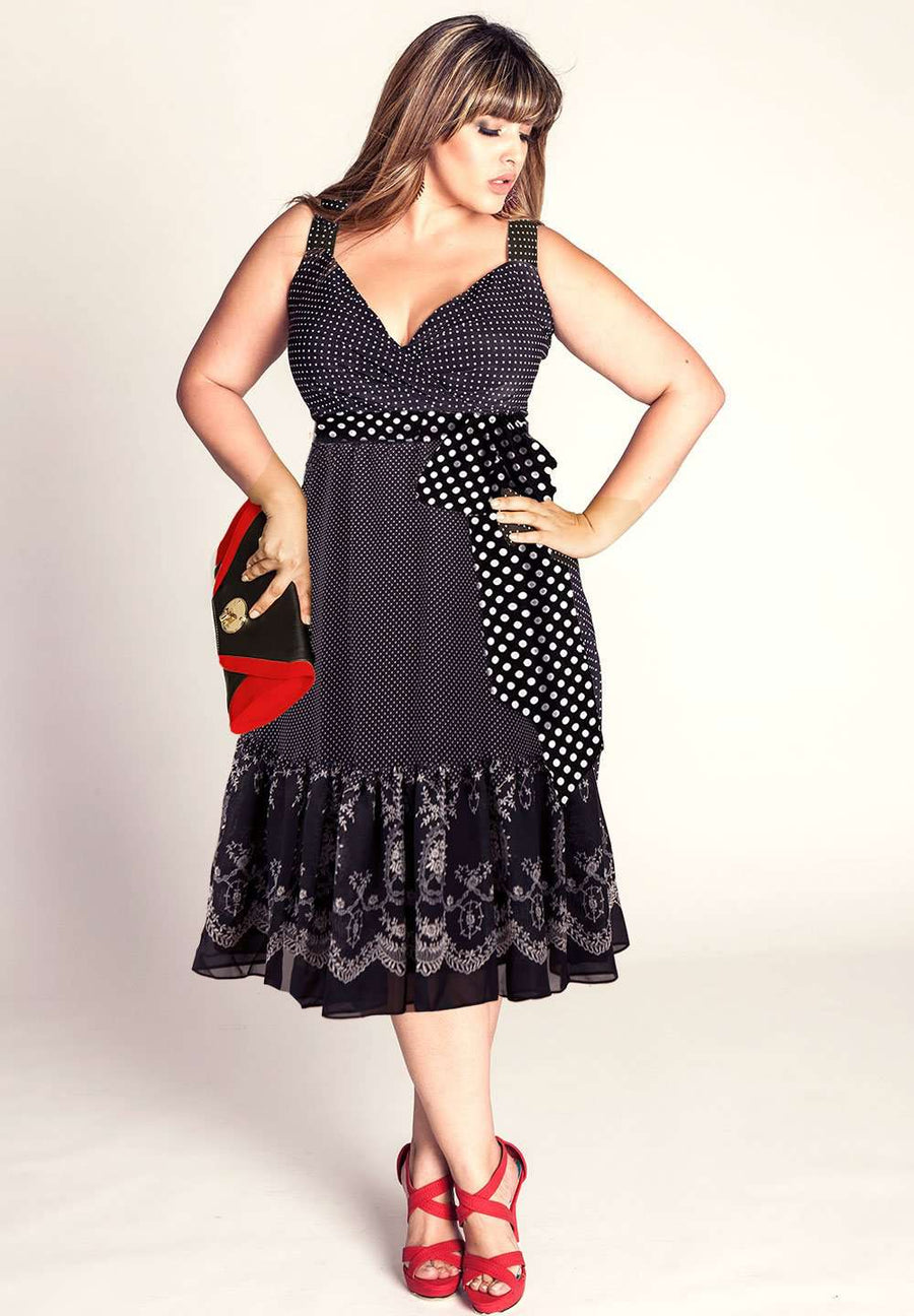 IGIGI Alexis Plus Size Polka Dot Dress (Made To Order)