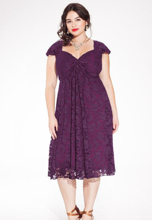 IGIGI Rachelle Dress in Purple Lace 12 (Ready-To-Ship)