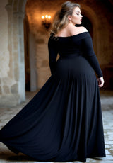 IGIGI Roxelana Plus Size Evening Gown In Black, view 2