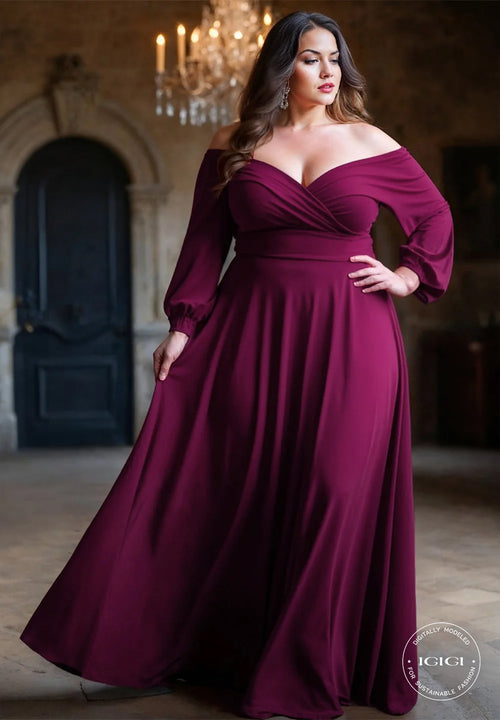 IGIGI Tomyris Plus Size Evening Dress in Orchid