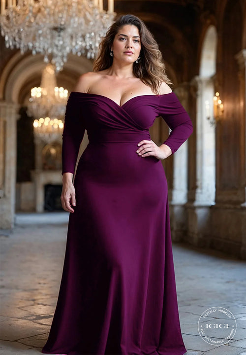 IGIGI Zenobia Plus Size Evening Dress In Orchid
