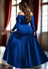 IGIGI Zenobia Plus Size Evening Dress In Royal Blue, view 2