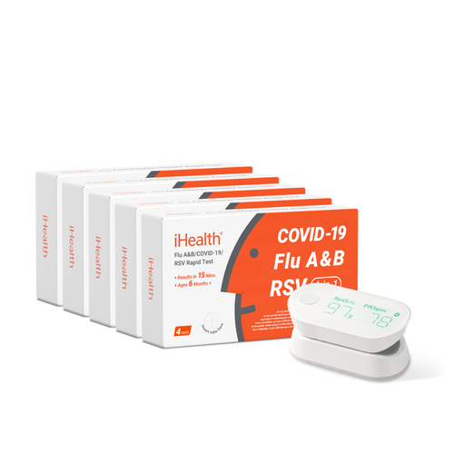 iHealth Labs 4-in-1 Family Pack (20 Tests) and Air Pulse Oximeter Bundle