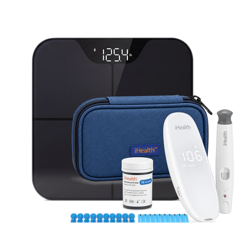 iHealth Labs Gluco+ Smart Glucose Monitor and Nexus Pro Smart Scale Bundle