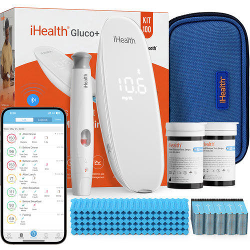iHealth Labs iHealth Gluco Plus Wireless Smart Blood Glucose Monitor Kit Walmart