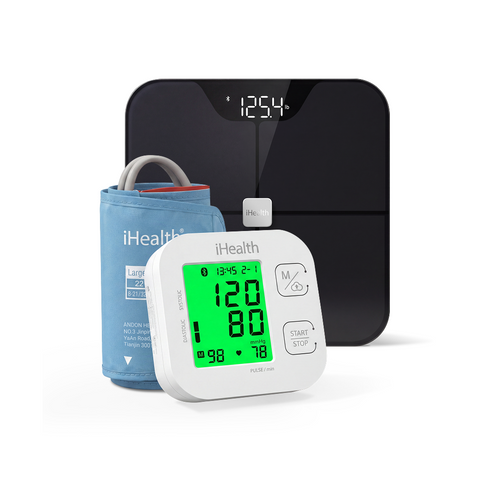 iHealth Labs Track Blood Pressure Monitor and Nexus Pro Smart Scale Bundle