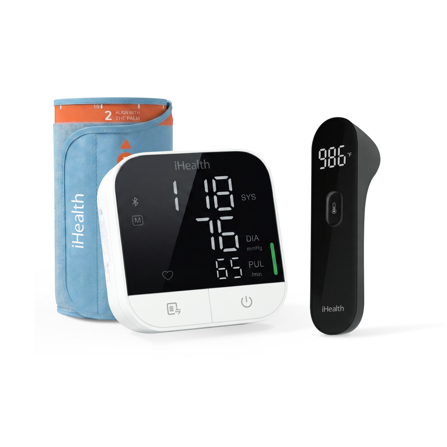 iHealth Labs Track Pro Blood Pressure Monitor and PT3 No-Touch Thermometer Bundle