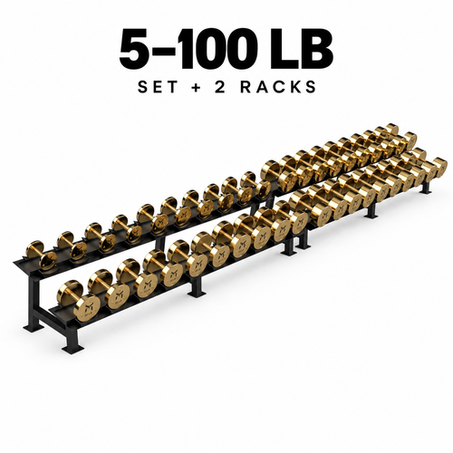 Kensui Calibrated Gold Dumbbells (LBS)