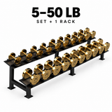 Kensui Calibrated Gold Dumbbells (LBS), view 2