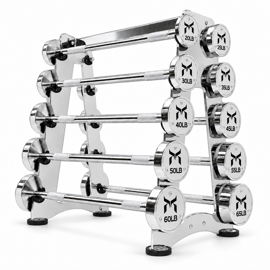 Kensui Fixed Chrome Straight Barbells (LB)