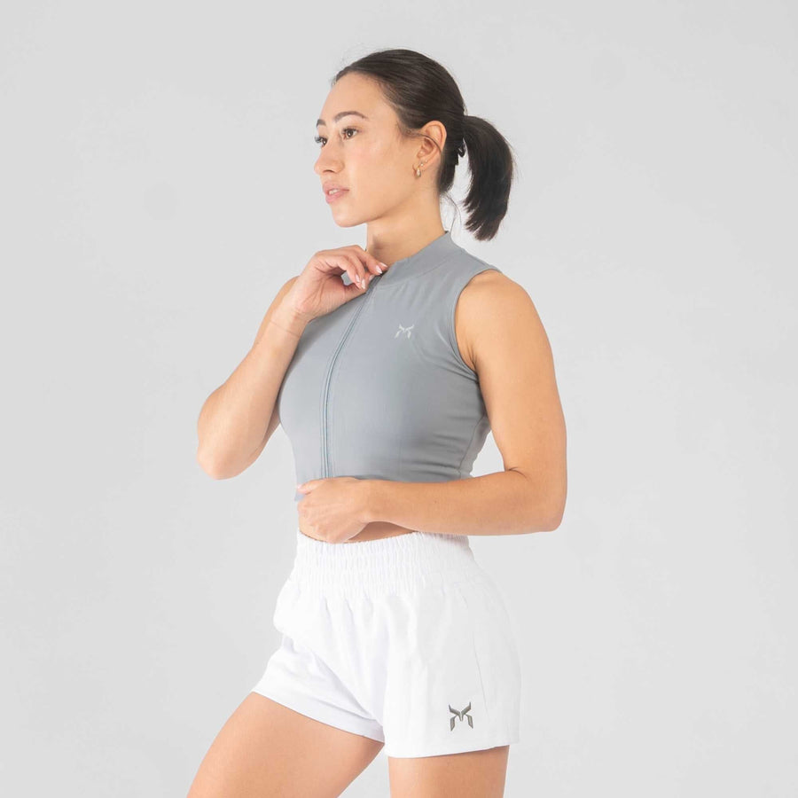 Kensui Cropped Zip Top