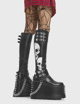 Lamoda A Cut Above Chunky Platform Knee High Boots, view 2