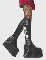 Lamoda A Cut Above Chunky Platform Knee High Boots, view 5