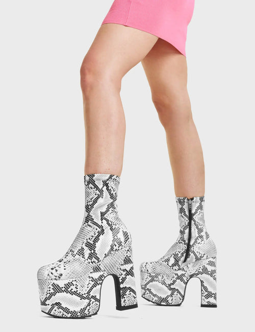 Lamoda Above Snakes Chunky Platform Ankle Boots