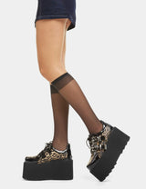 Lamoda Rebel Knee High Sheer Socks, view 3