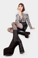 Lamoda Apparent Lies Platform Calf Boots, view 2