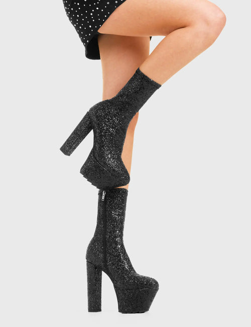 Lamoda Bling Platform Ankle Boots