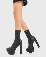 Lamoda Bling Platform Ankle Boots, view 3
