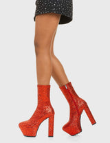 Lamoda Bling Platform Ankle Boots, view 3