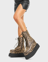 Lamoda Jungle Queen Chunky Platform Creeper Ankle Boots, view 2