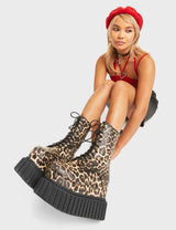 Lamoda Jungle Queen Chunky Platform Creeper Ankle Boots, view 3