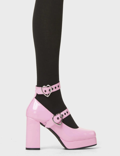 Lamoda Chrome Heart Platform Heels