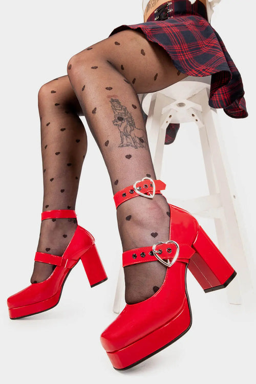 Lamoda Chrome Heart Platform Heels