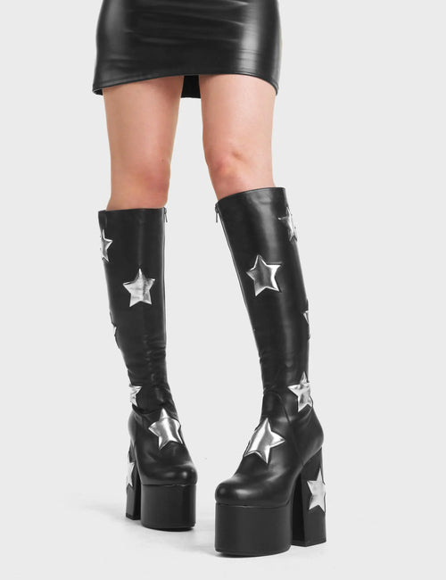 Lamoda Comet Platform Knee High Boots