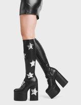 Lamoda Comet Platform Knee High Boots, view 3