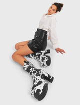 Lamoda Cowbell Chunky Platform Calf Boots, view 2