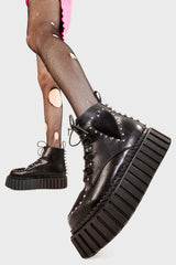 Lamoda Cross Your Heart Chunky Ankle Creeper Boots, view 2