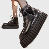 Lamoda Cross Your Heart Chunky Ankle Creeper Boots, view 4