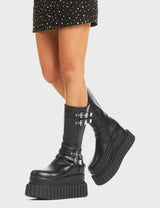 Lamoda Night Time Chunky Platform Creeper Ankle Boots, view 2