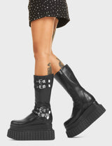Lamoda Night Time Chunky Platform Creeper Ankle Boots, view 4