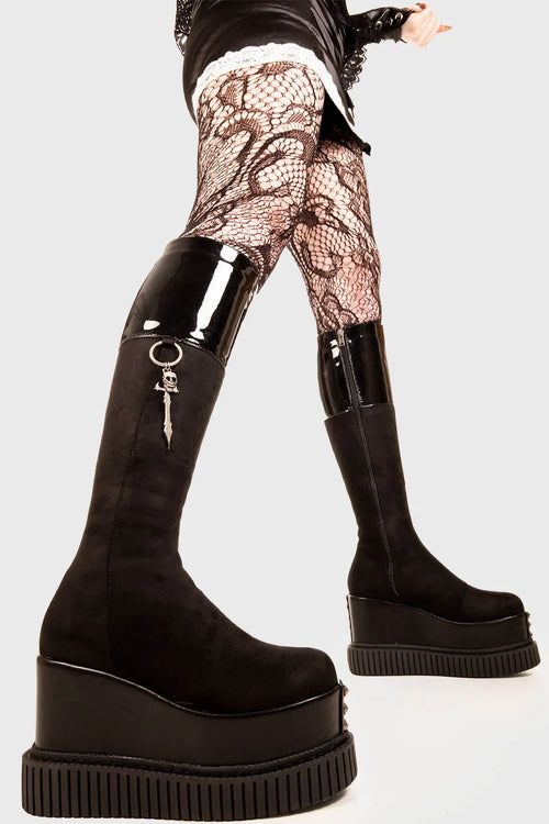 Lamoda Devious Chunky Platform Knee High Boots