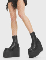 Lamoda Down To Earth Chunky Platform Creeper Ankle Boots, view 2