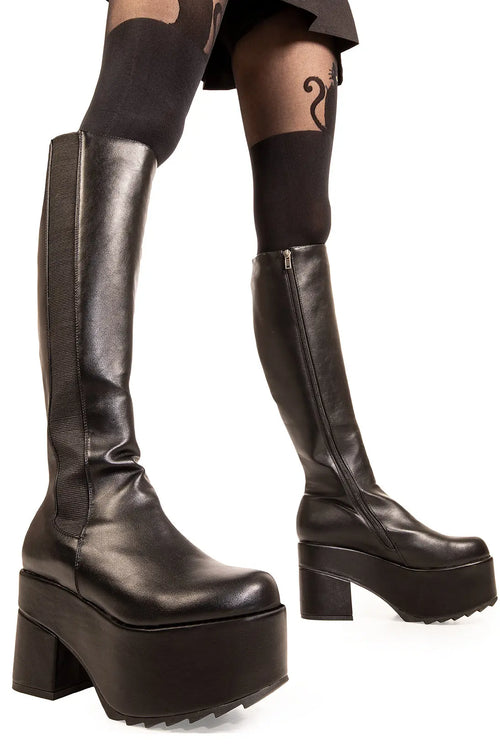 Lamoda Elegant Strangers Chunky Platform Knee High Boots