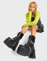 Lamoda Accelerate Chunky Platform Ankle Boots, view 3