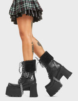 Lamoda Accelerate Chunky Platform Ankle Boots, view 4