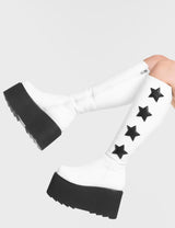 Lamoda Extraterrestrial Platform Knee High Boots, view 3
