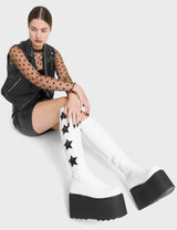 Lamoda Extraterrestrial Platform Knee High Boots, view 4