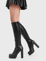Lamoda Fashionably Late Platform Knee High Boots, view 3