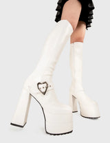Lamoda Fixed Up Platform Knee High Boots, view 3
