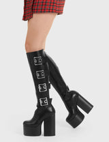 Lamoda FYP Platform Knee High Boots, view 3