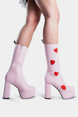 Lamoda Game Of Love Platform Calf Boots, view 3