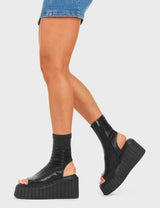 Lamoda Games Of Luck Chunky Platform Creeper Ankle Boots, view 3