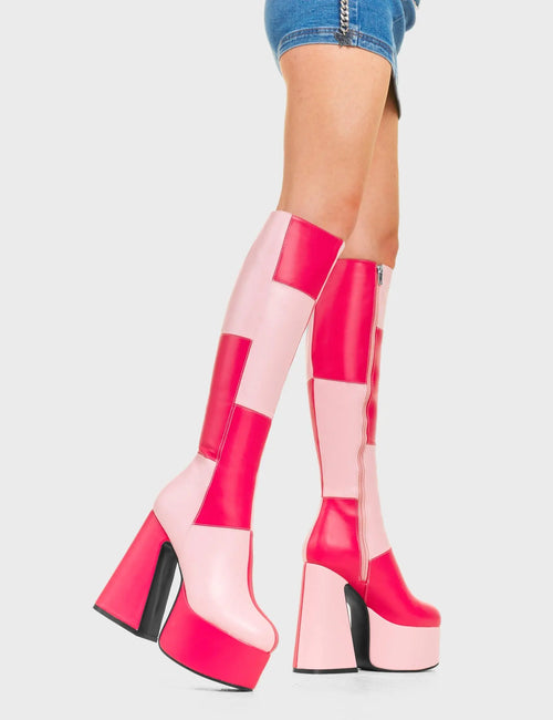 Lamoda Gemini Platform Knee High Boots