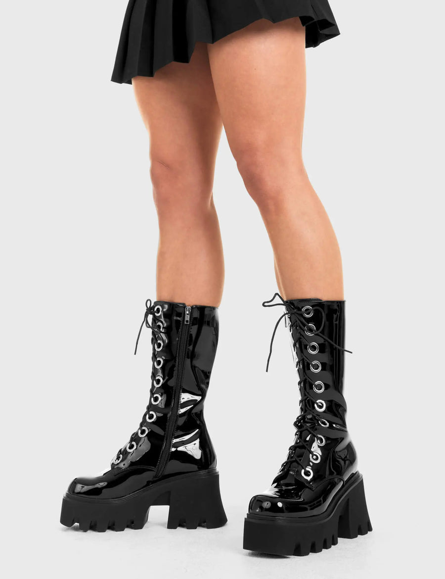 Lamoda Get Paid Chunky Platform Calf Boots