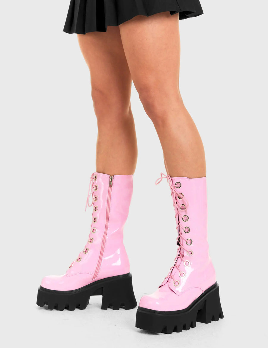 Lamoda Get Paid Chunky Platform Calf Boots